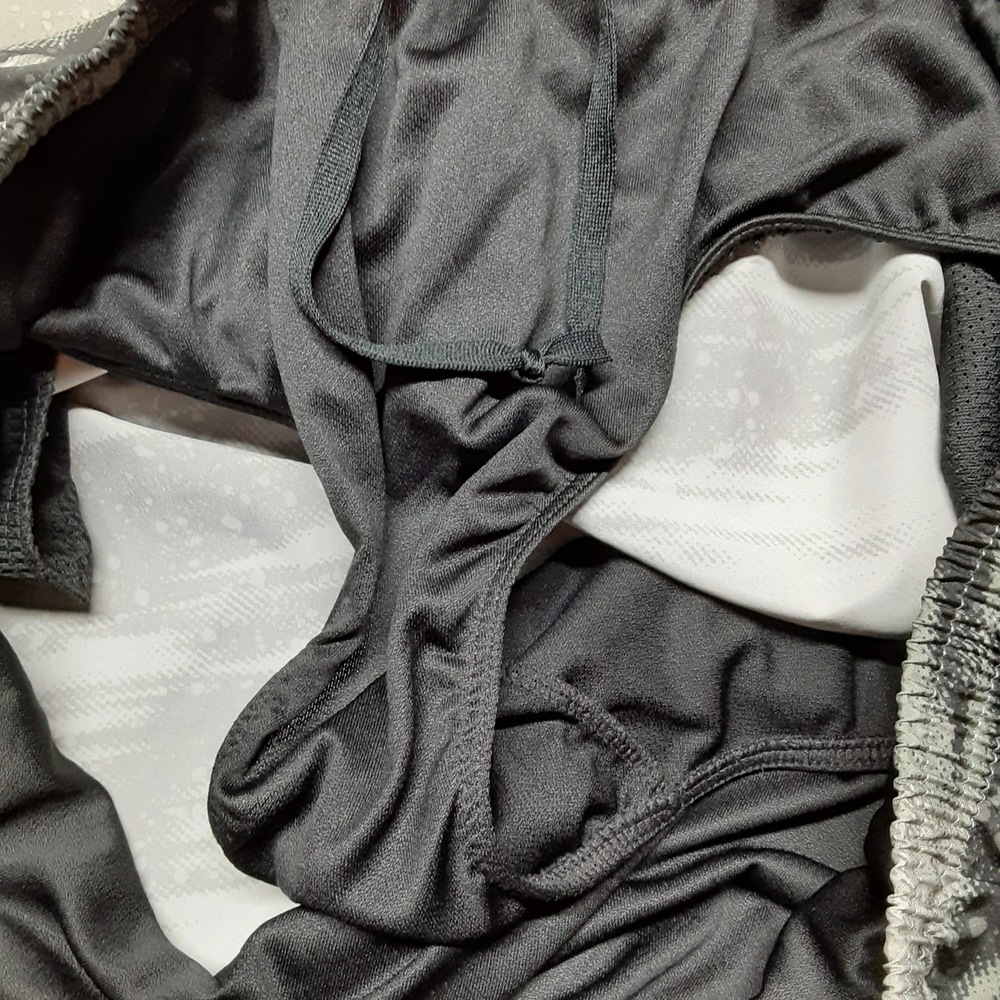Nike Dri Fit Mens Gray Camouflage Athletic Shorts XL Lined Black Side Panels - Picture 5 of 9